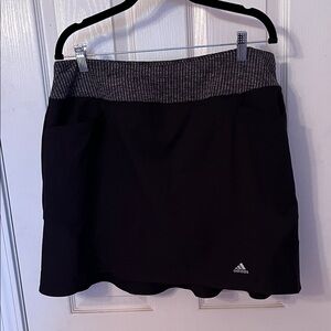 adidas Black Skort with Gray Patterned Waistband